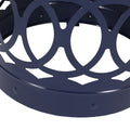 Metal S 2 End Table Navy Blue Iron