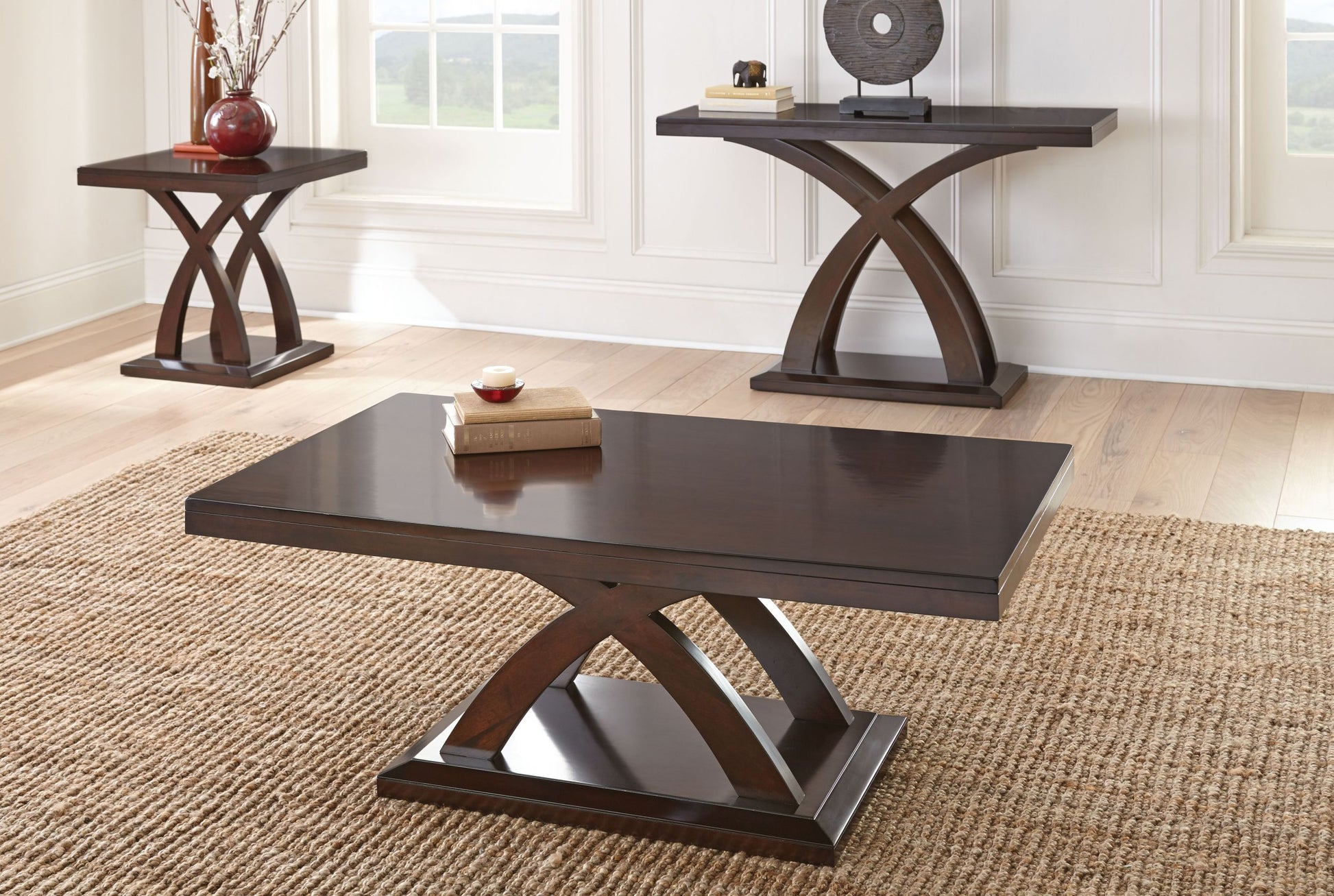 Jocelyn Sofa Table Brown Brown Wood