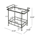 Bar Cart Black Iron