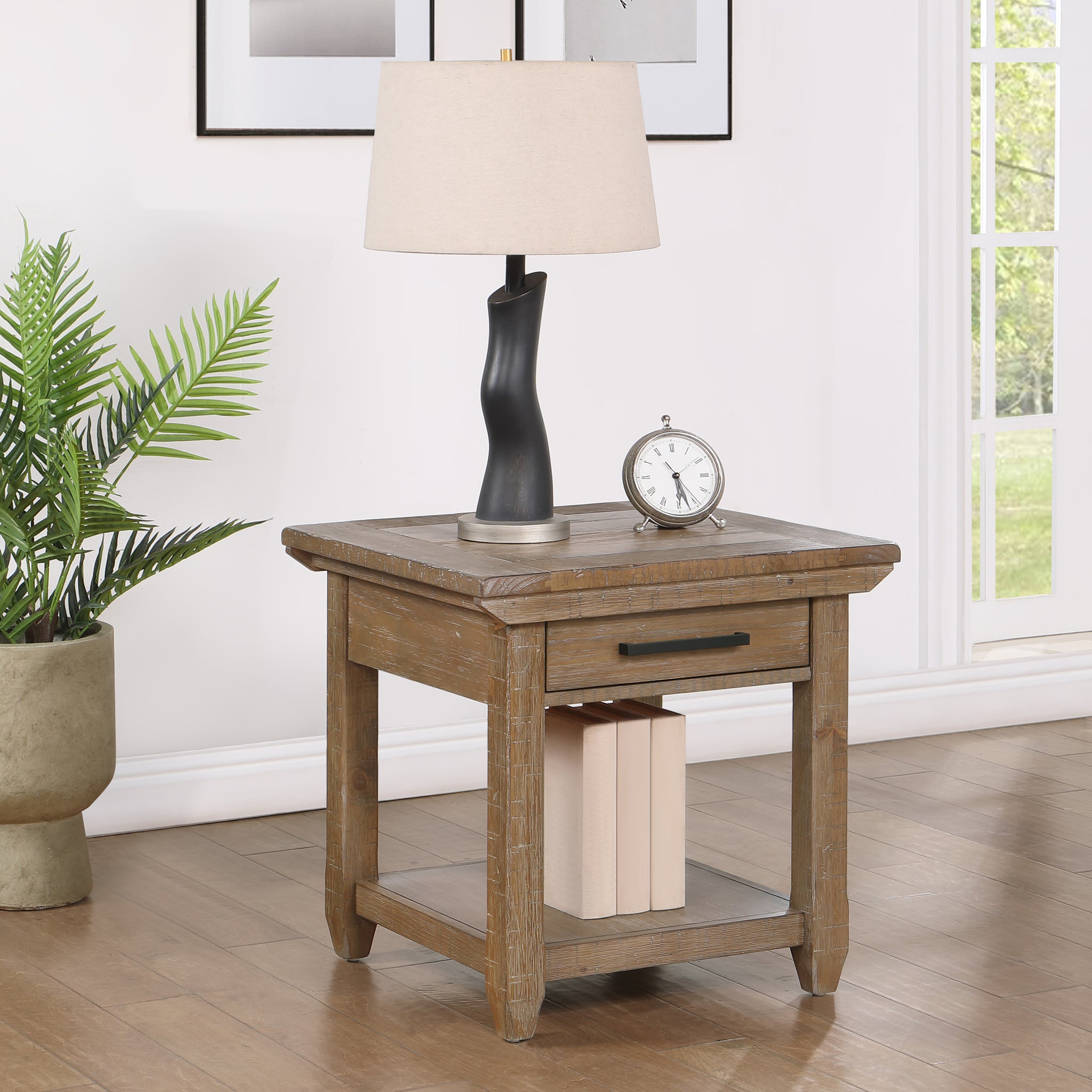 Riverdale End Table Brown Brown Wood