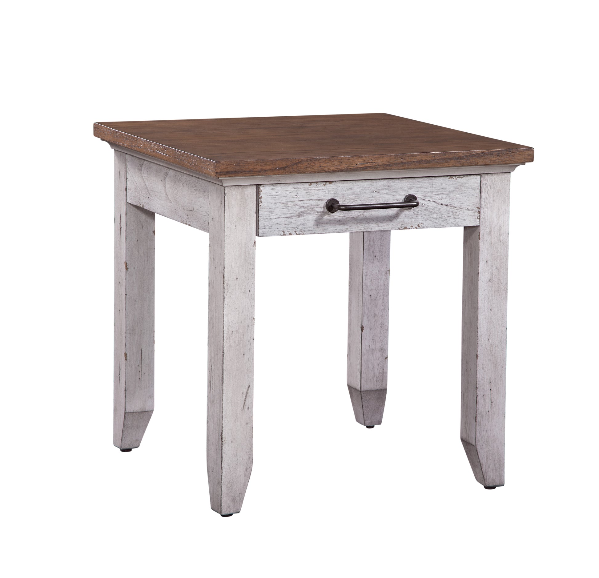 Bear Creek End Table White White Wood