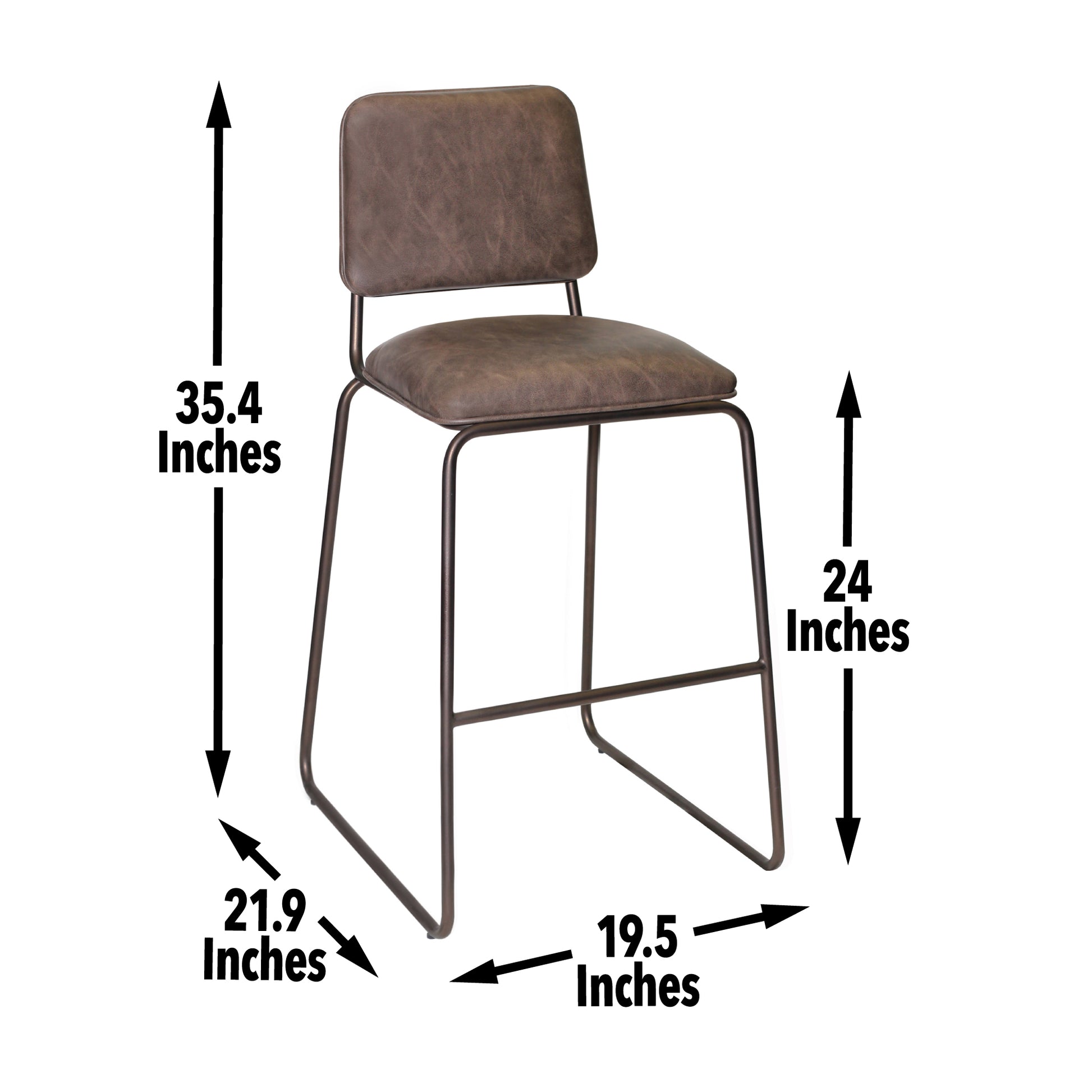 Mesa Counter Stool Brown Brown Wood