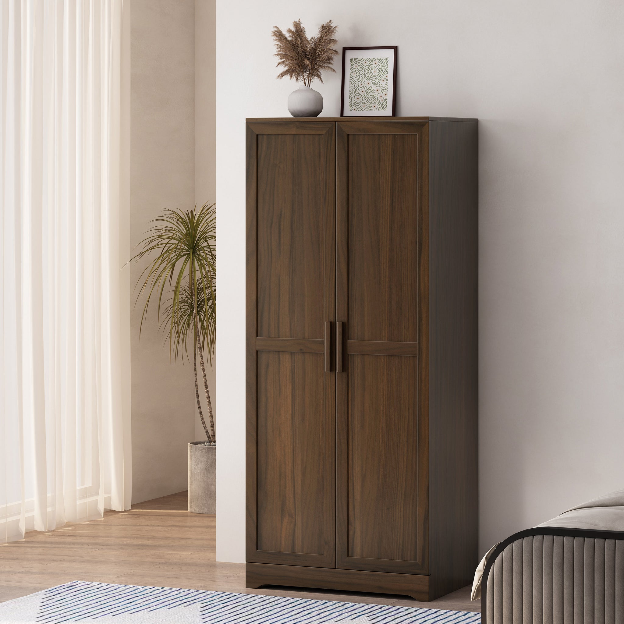 Delaney 2 Door Wardrobe Walnut Mdf