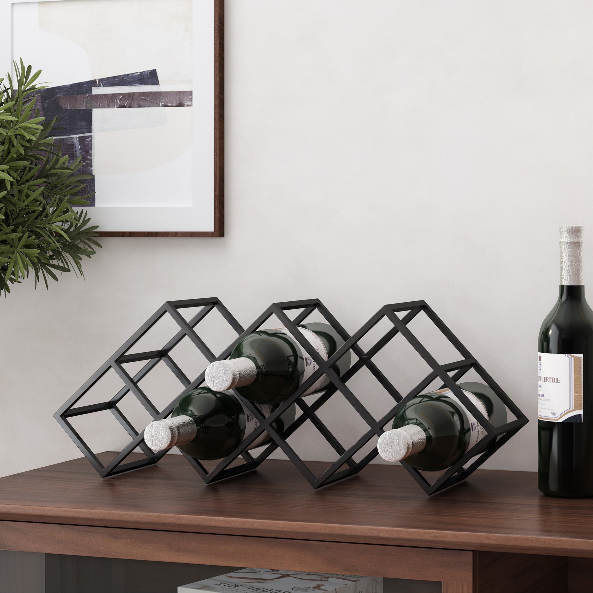 Wine Rack Black Iron