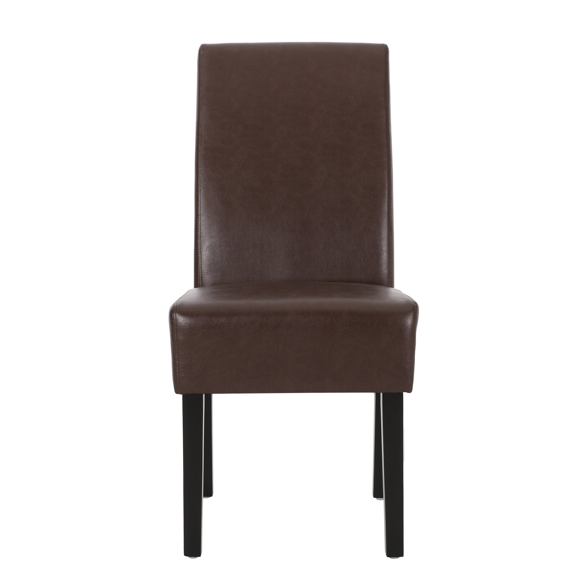 Dining Chair Mp2 Set Of 2 Dark Brown Pu