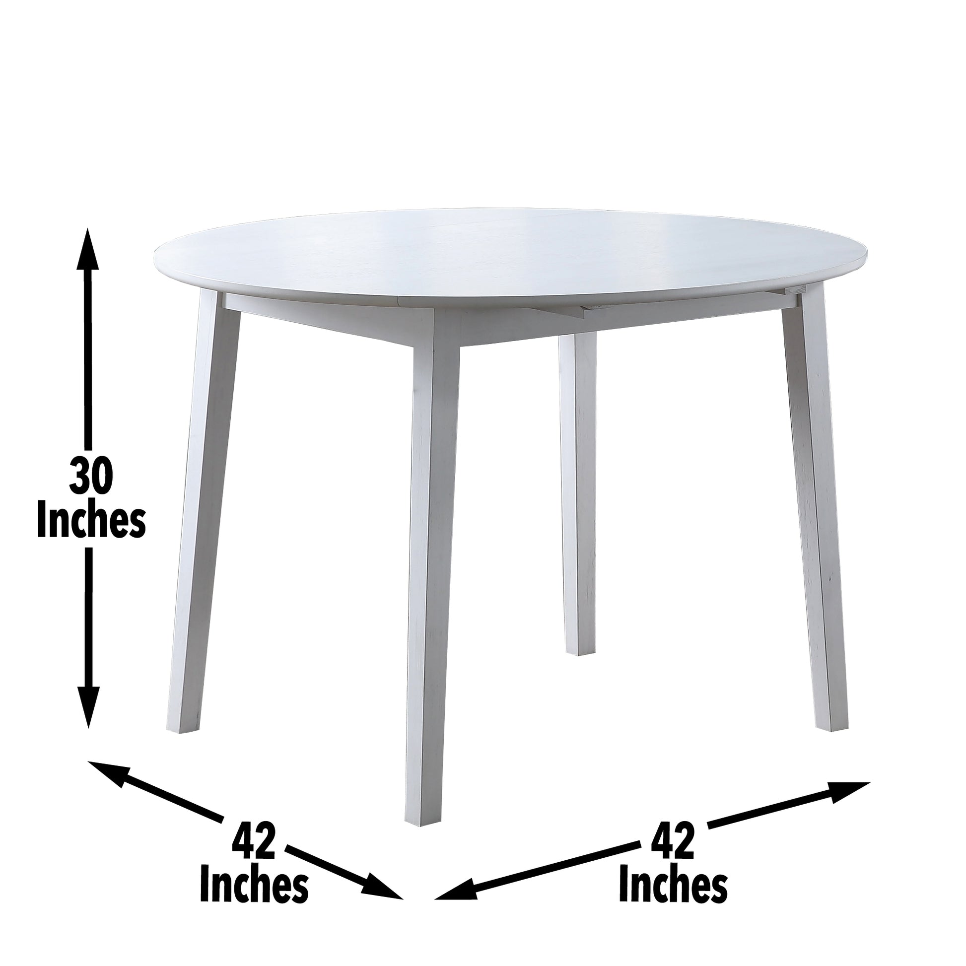 Naples Drop Leaf Dining Table White White Wood