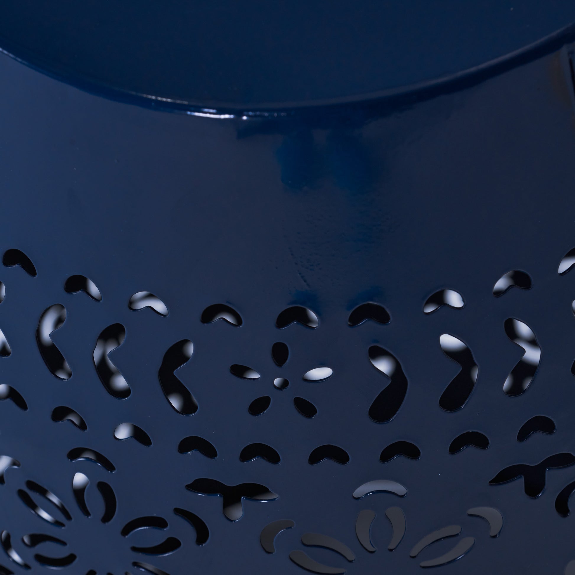 Ruby 12" Side Table Navy Dark Blue Iron