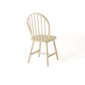 36 INCH H SPINDLE BACK W.CHAIR cream-rubber