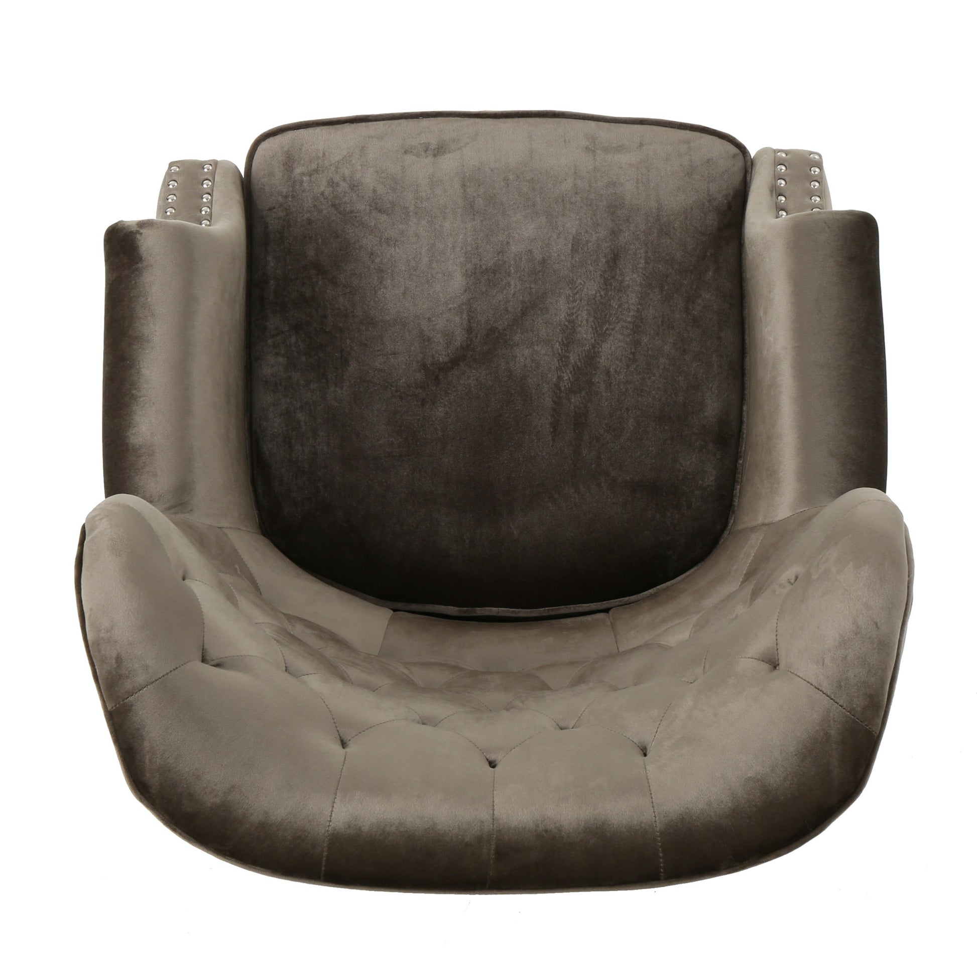Club Chair Grey Velvet