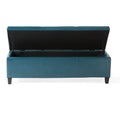 Glouster Storage Ottoman V2 Teal Pu