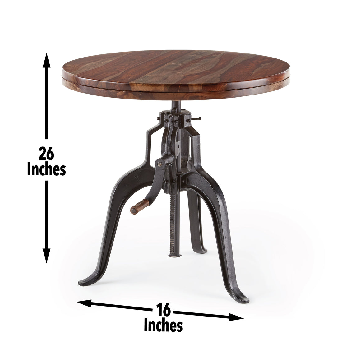 Sparrow Round Crank Table Dark Brown Dark Brown Iron