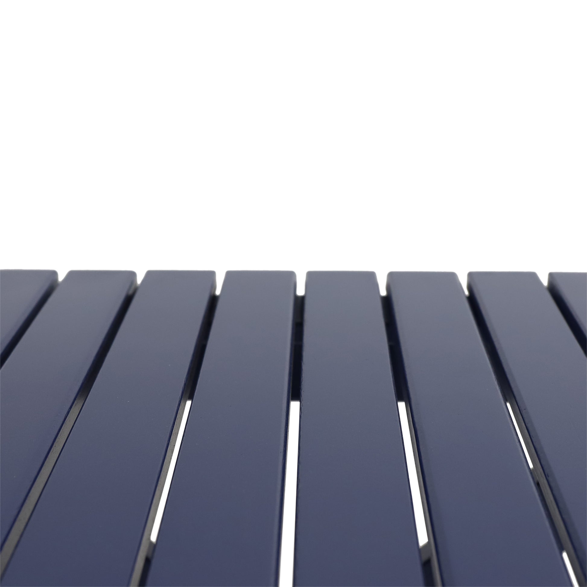 Outdoor Folding Wooden Side Table, Navy Blue, 15"D X 22.75"W X 18.25"H Navy Blue Acacia Wood