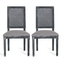 Dining Chair Grey Fabric