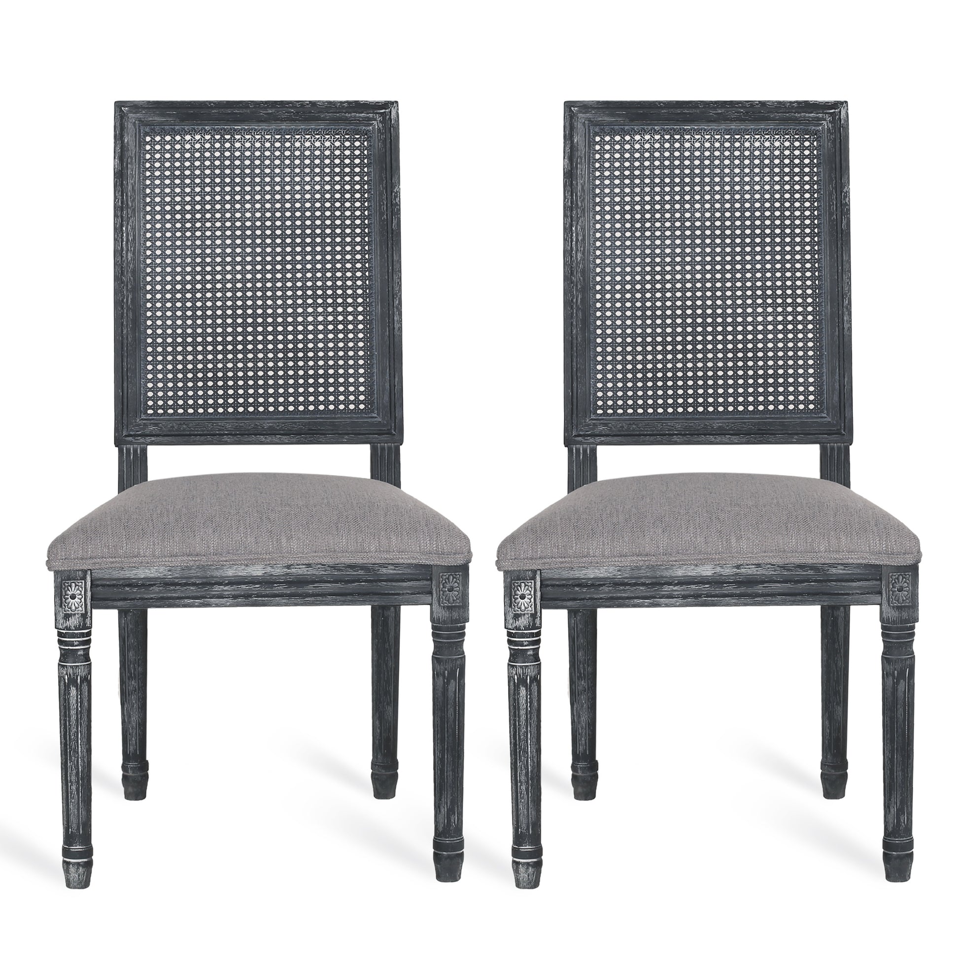 Dining Chair Grey Fabric