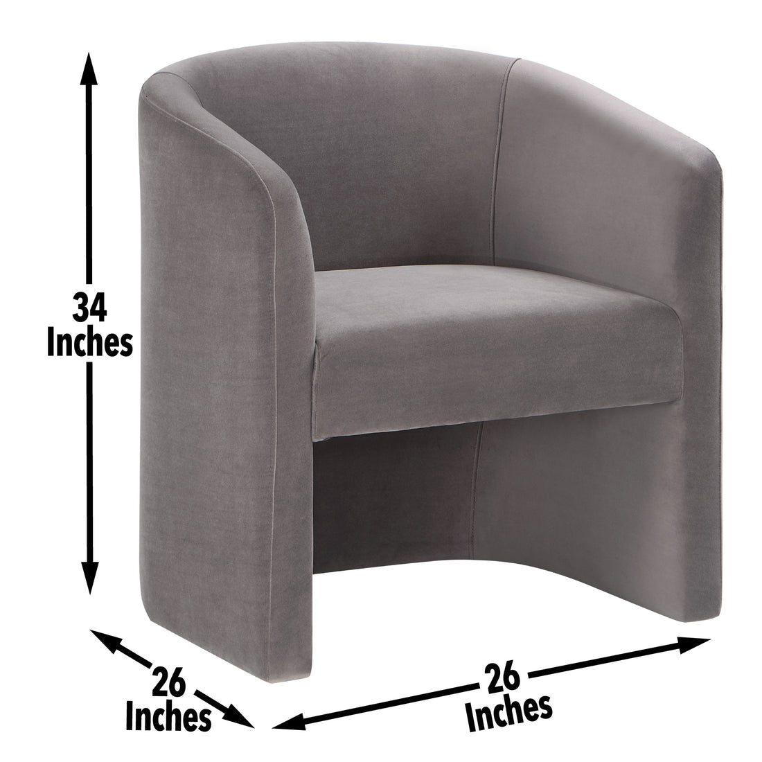 Iris Upholstered Dining Or Accent Chair Fog Dark Gray Fabric