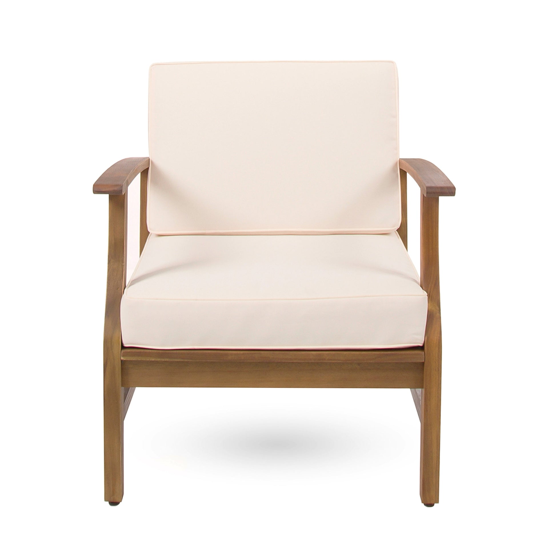 Perla Club Chair Cream Acacia Wood