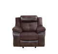 Pueblo Reclining Chair Coffee Dark Brown Faux Leather