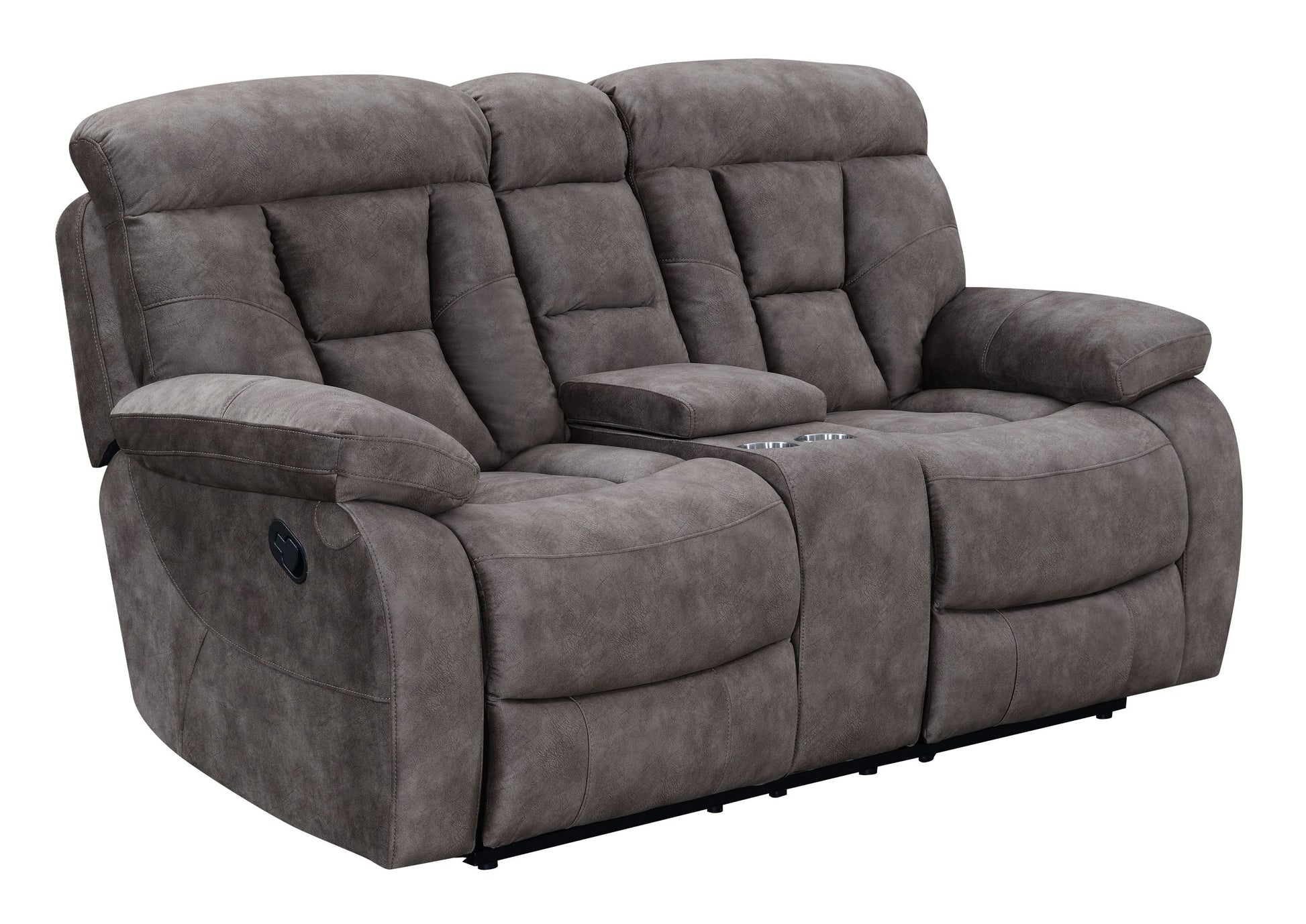 Bogata Console Loveseat Dark Gray Dark Gray Fabric 2 Seat