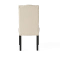 Harding Kd Tuft Dining Chair Natural Fabric