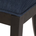 Dinning Chair Mp2 Set Of 2 Navy Blue Wood Fabric