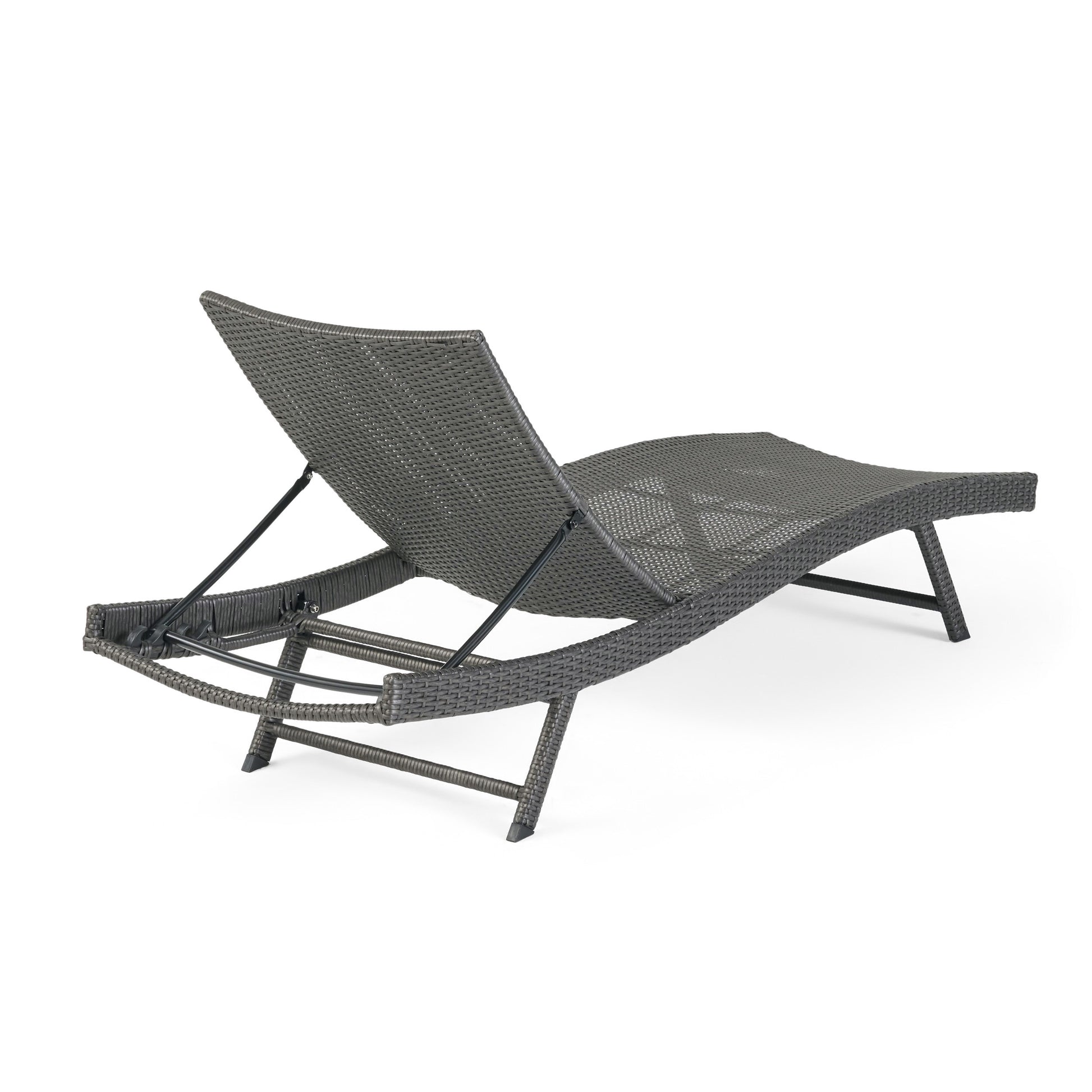 Kauai Pe Wicker Chaise Grey Rattan