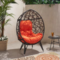 Palazzo Teardrop Chair Brown Pe Rattan Iron Waterproof Fabric