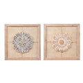 Lamsting Decorative Wall Panels 2Pc Set Natural Rattan