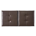 Alfred Ottoman Dbl Top Brown Pu Leather