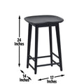 Hilton Counter Stool Black Black Wood