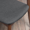 Chair Set Of 2 Charcoal Fabric