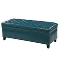 Juliana Storage Ottoman Teal Pu