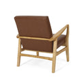 Club Chair Light Brown Pu