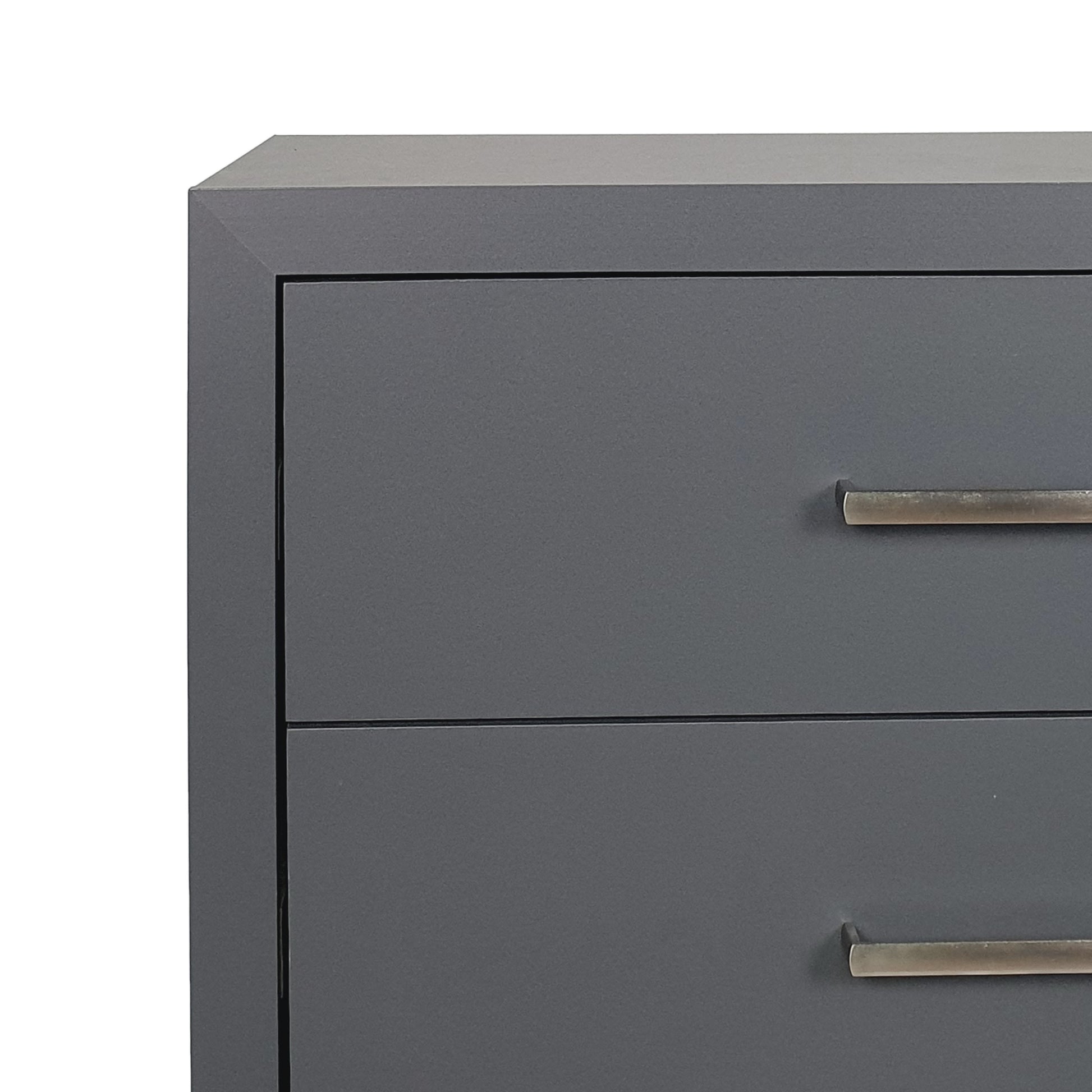 4 Drawer Chest Charcoal Grey Mdf