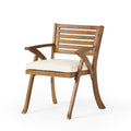 Hermosa Kd Wood Dining Chair Set Of 2 Yes Teak Water Resistant Cushion Acacia Wood