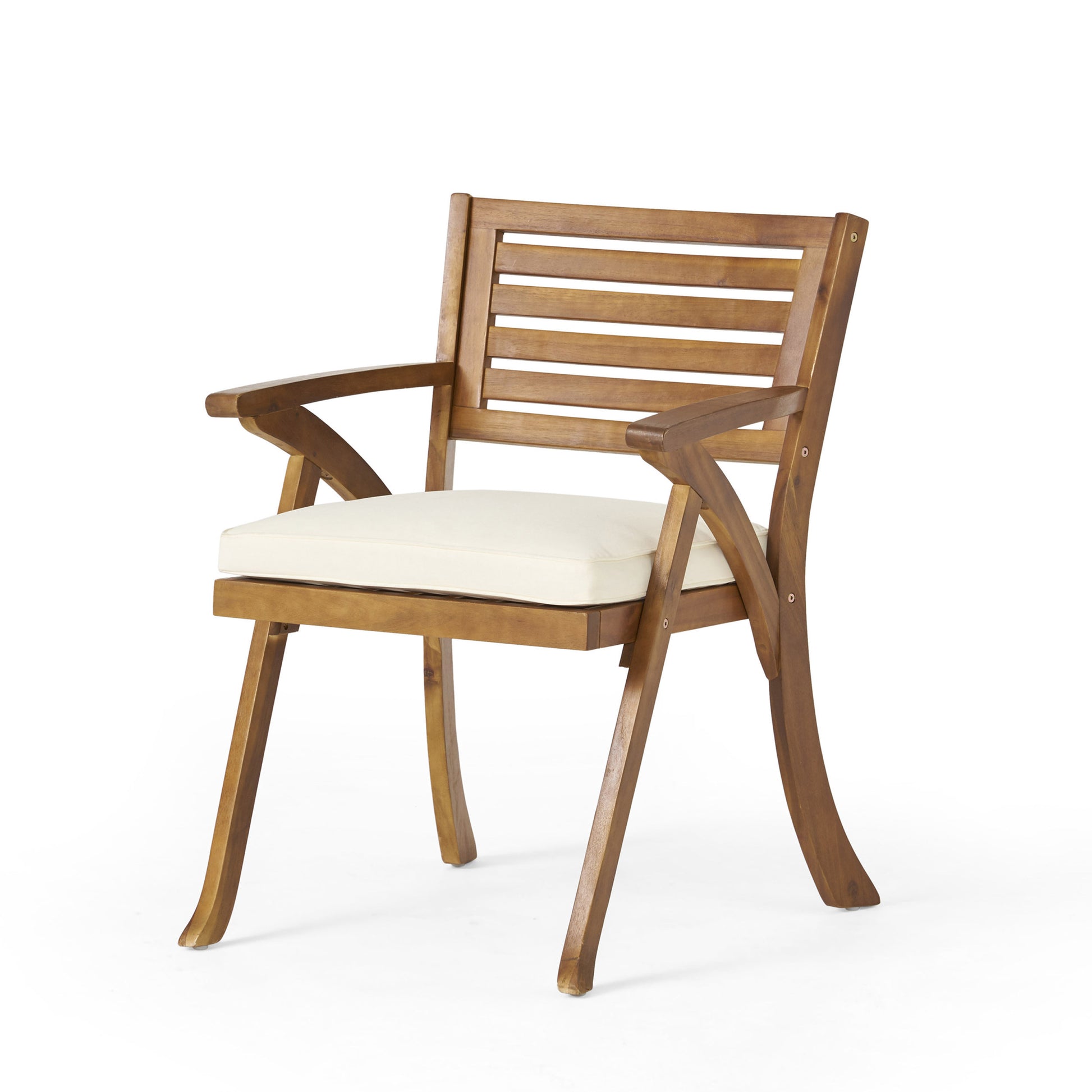 Hermosa Kd Wood Dining Chair Set Of 2 Yes Teak Water Resistant Cushion Acacia Wood