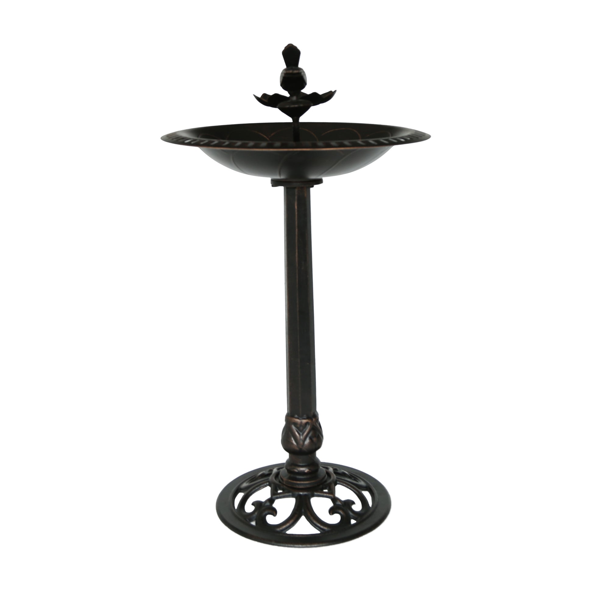 Outdoor Aluminum And Iron Bird Bath Antique Bronze Aluminium