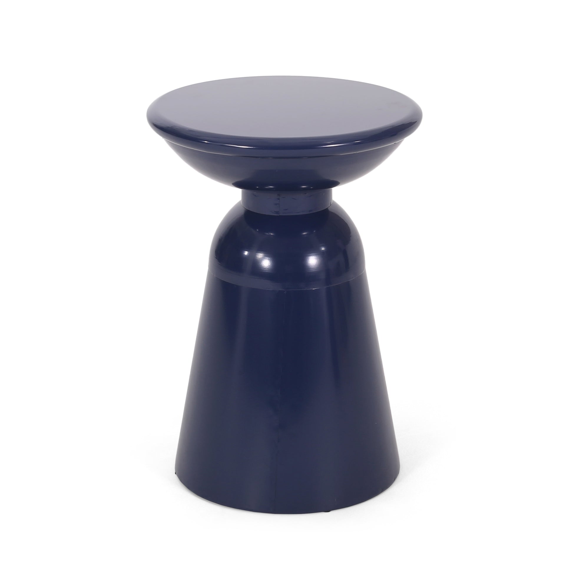 Metal S 2 End Table Navy Blue Iron