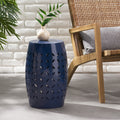 Lilac 12 Side Table Dark Blue Iron