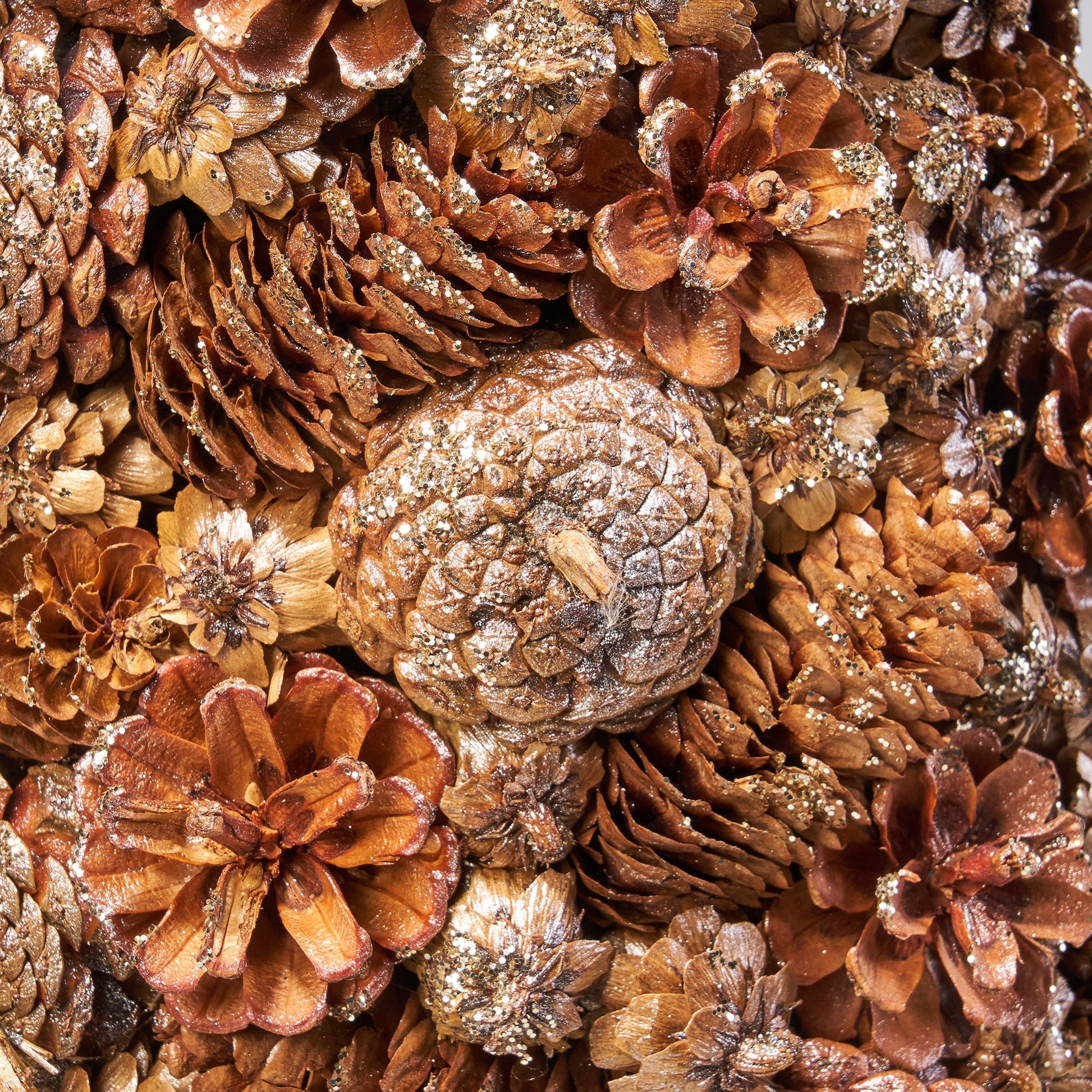 Pine Cone Table Top Tree Champagne Foam