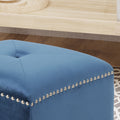 Ottoman Dark Blue Velvet