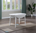 Naples Drop Leaf Dining Table White White Wood