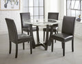 Verano 5 Piece Dining Set 4 Chairs And Table Black Black Wood