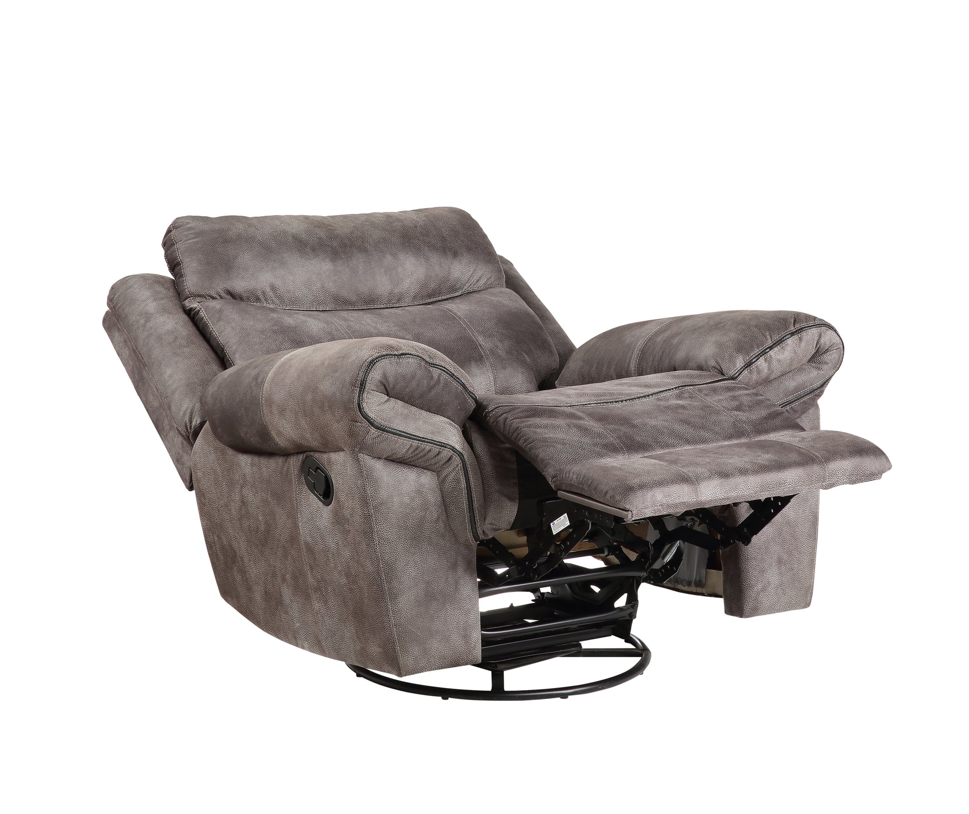 Nashville Glider Recliner Gray Dark Gray Wood