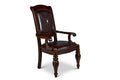Antoinette Arm Chair Set Of 2 Dark Brown Dark Brown Wood