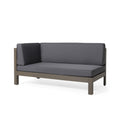 Brava X Back Corner Bench L With Coffee Table Dark Grey Acacia Wood