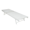 Salton Chaise Lounge White Metal Mesh