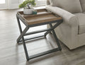 Topeka End Table Brown Brown Wood
