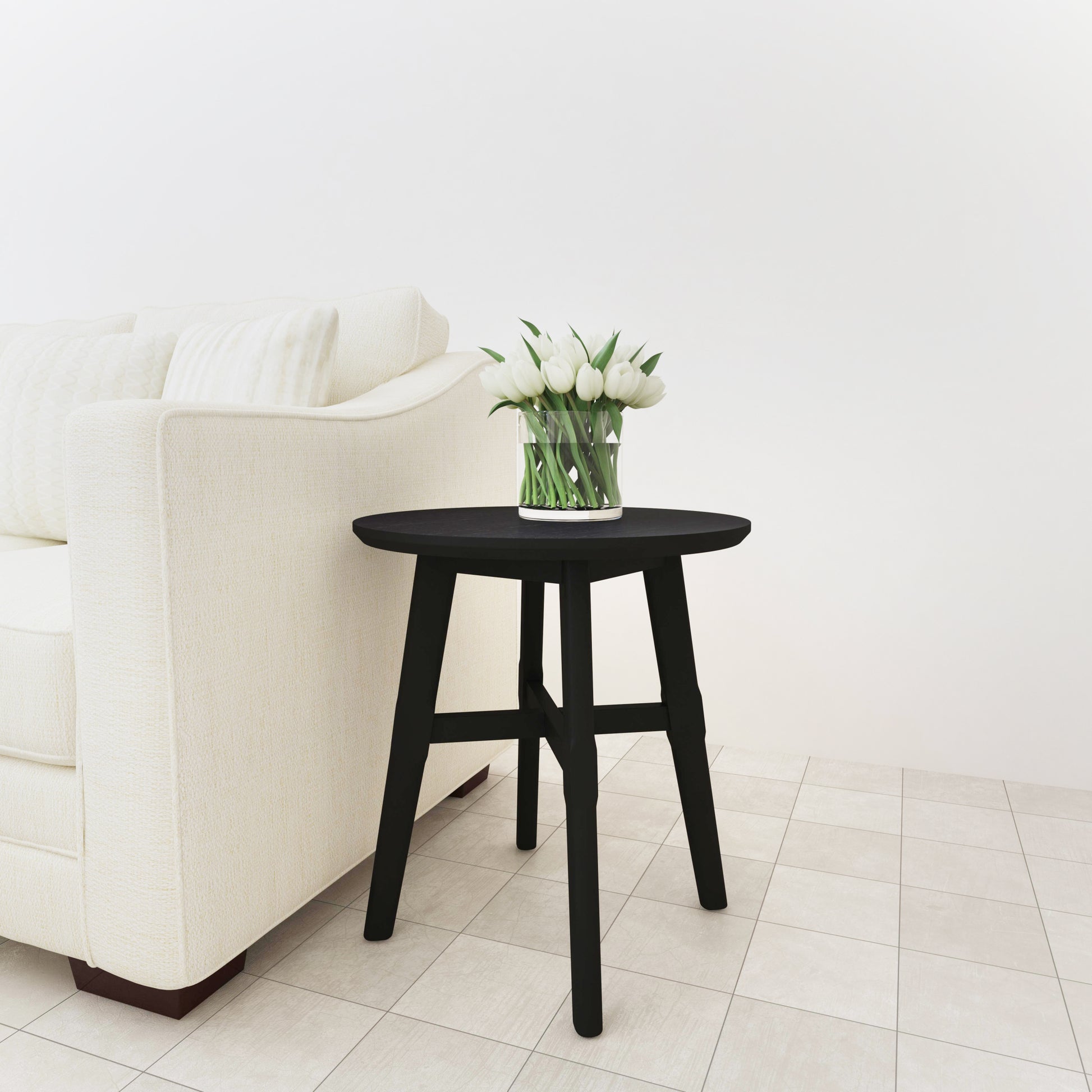 Oslo End Table Black Black Wood