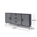 Multi Function Cabinet Grey Particle Board