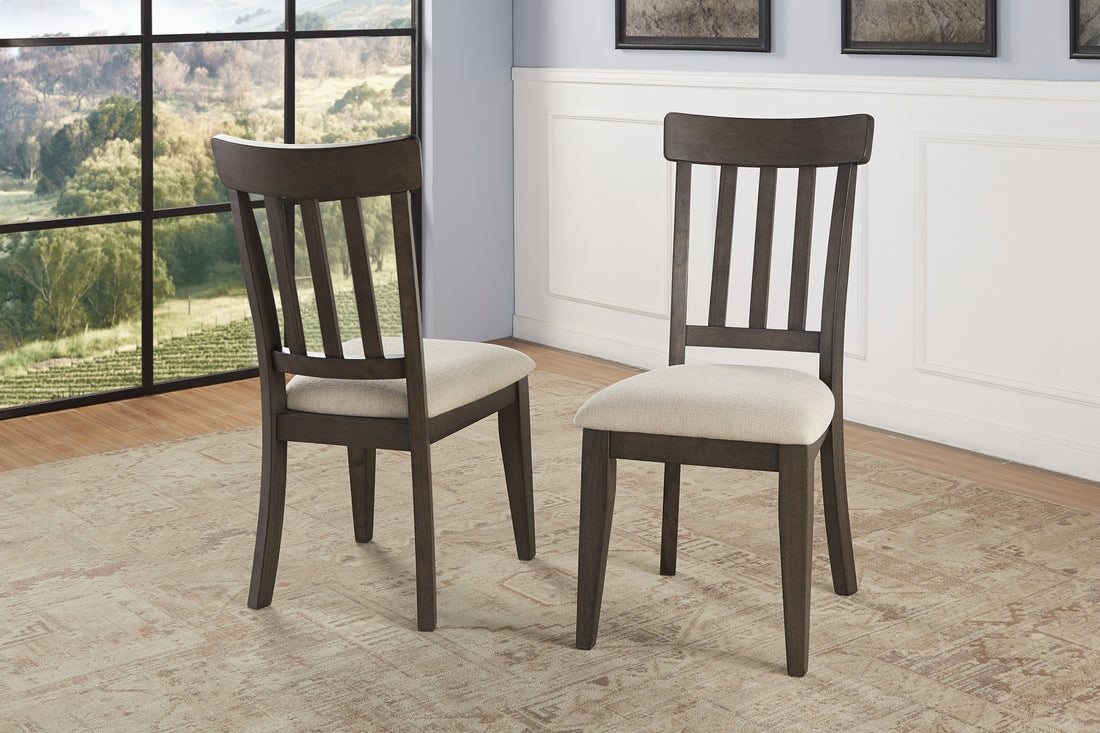 Napa Side Chair Set Of 2 Brown Dark Brown Wood